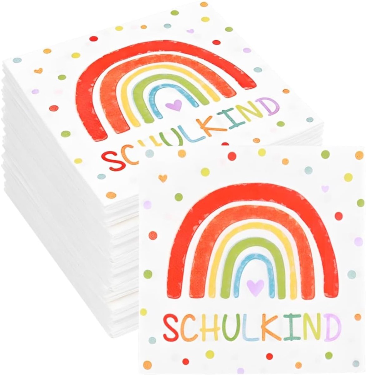 Servietten Schoolkind – Alles Gute zum Geburtstag – Einschulung Deko – Voor feestelijke tafeldecoratie - ShopVlot