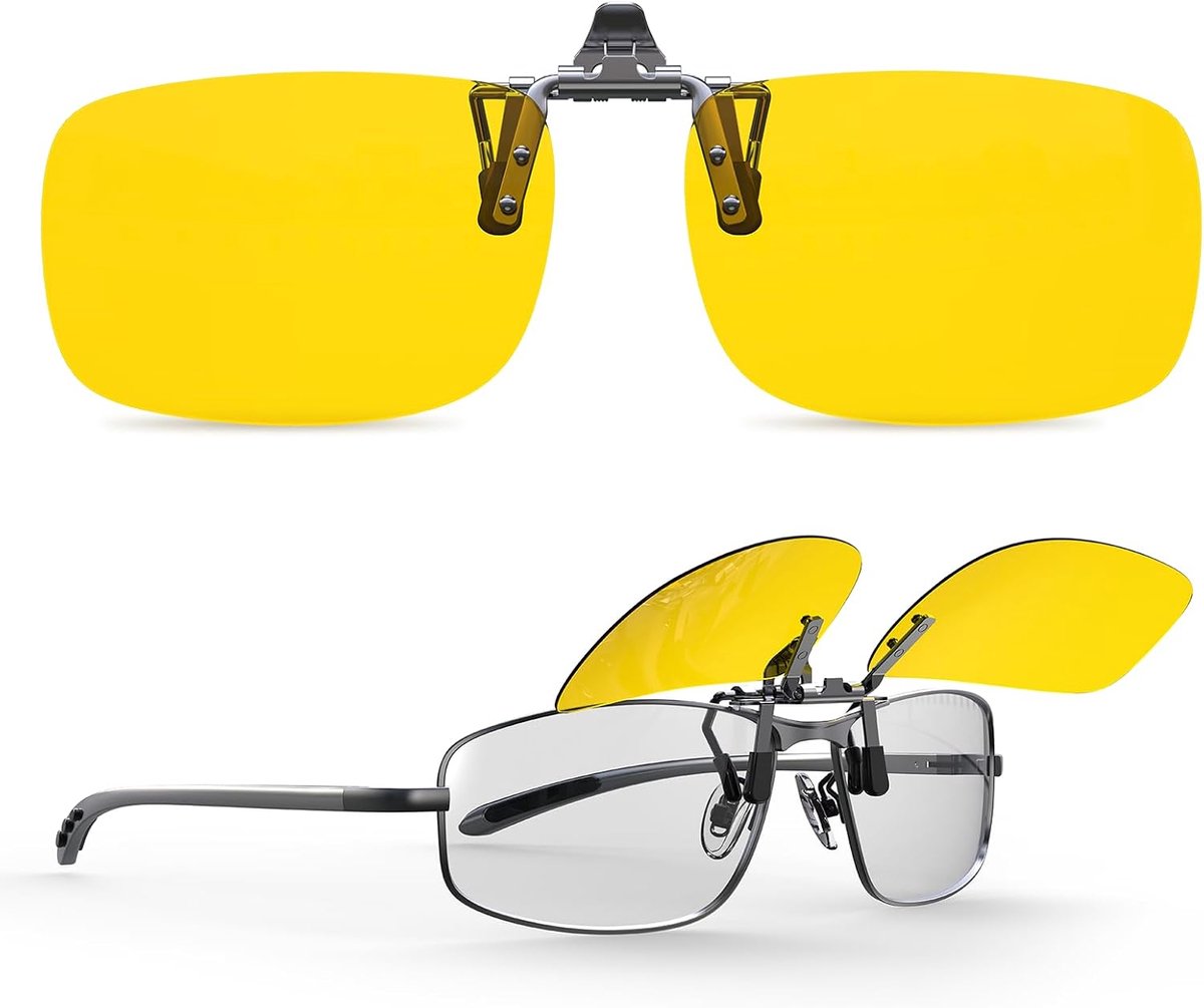 Cycling glazen polarised clip-on - glare-free - flip up - beter zicht bij nacht - ShopVlot