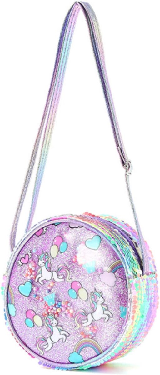 Schoudertas voor meisjes - Mini formaat - Sequins - Schattige eenhoorn design, ideaal voor onderweg - ShopVlot