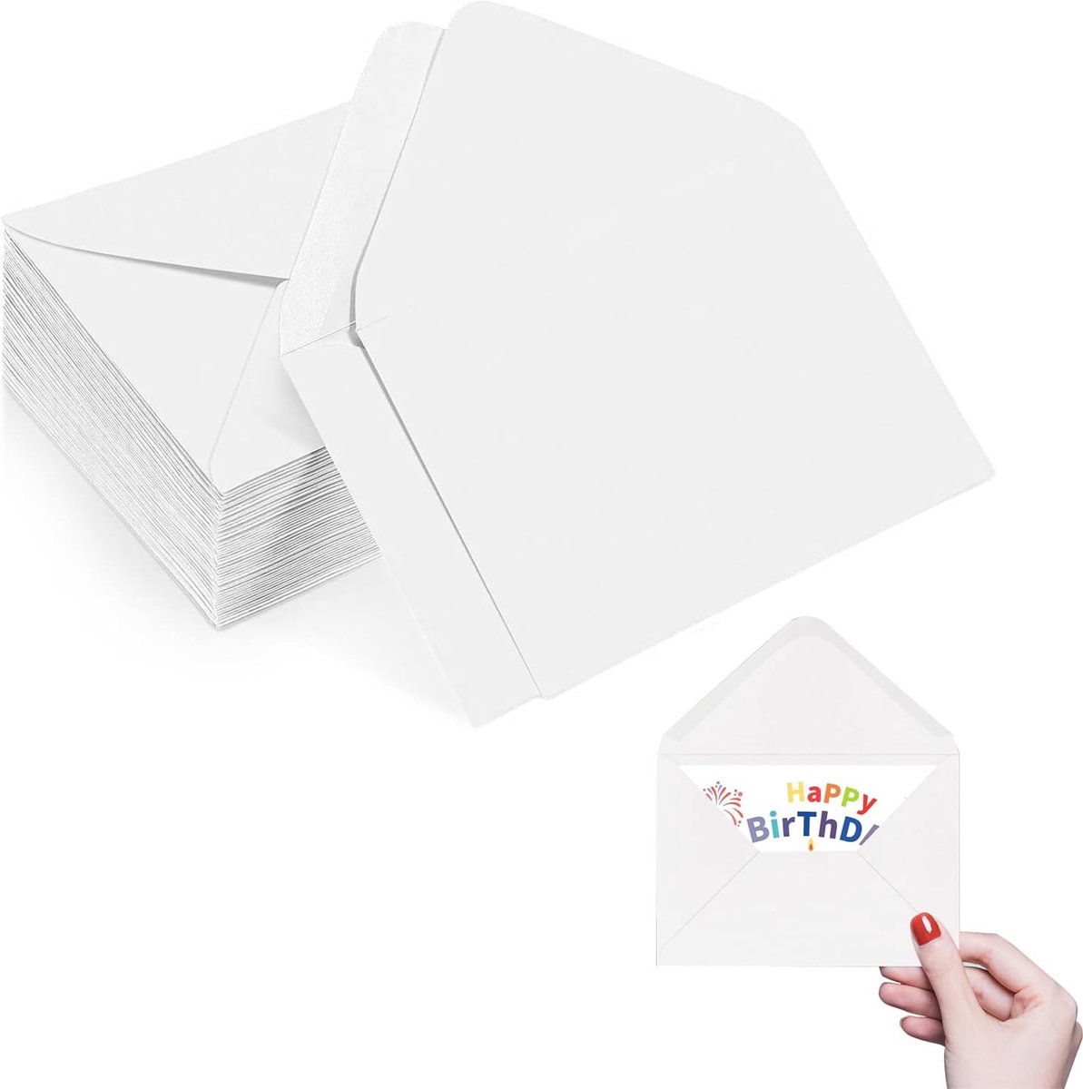 Solidchoice - Set van 70 Semi-transparante Enveloppen A6 voor Kaarten