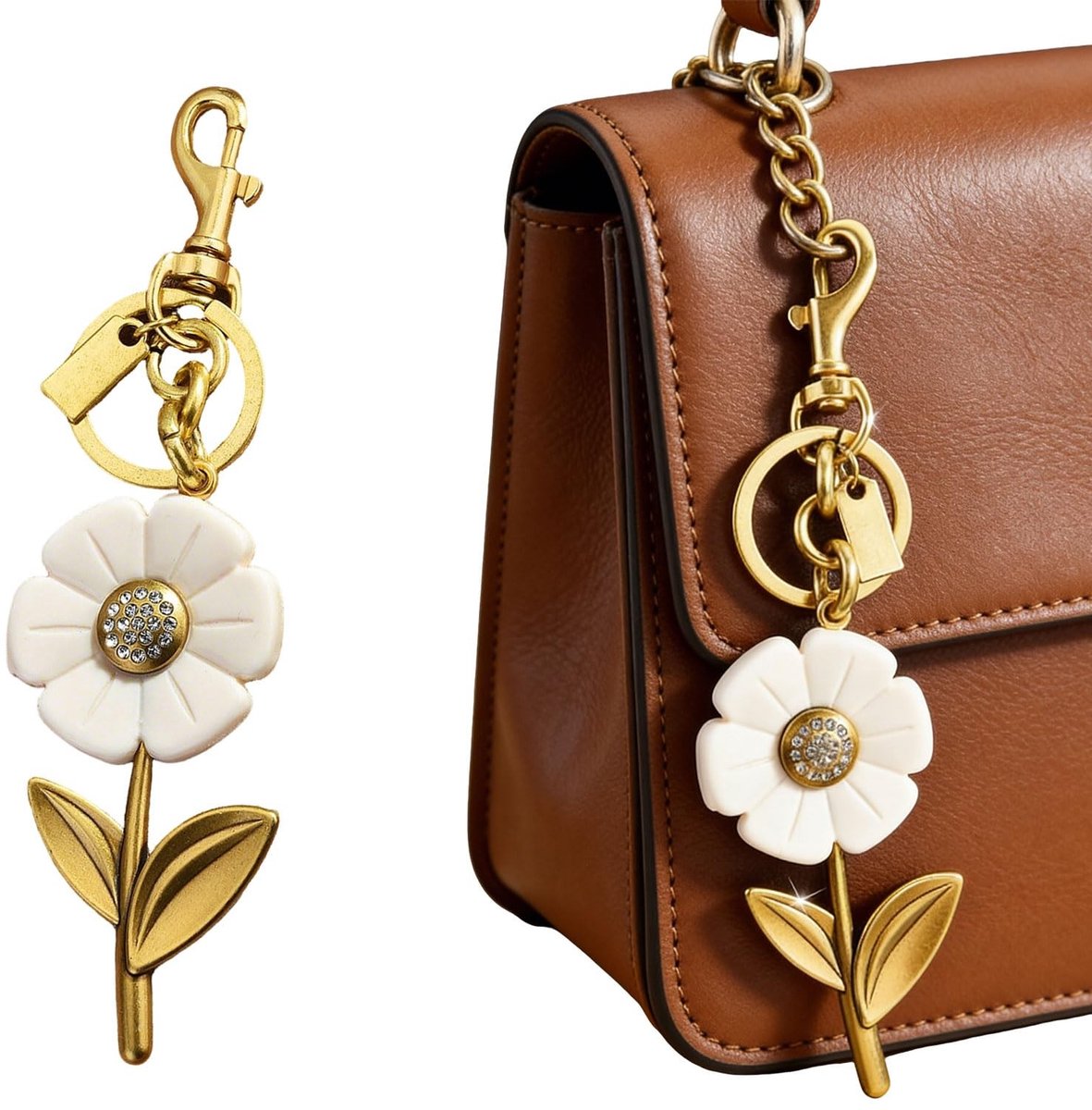 Solidchoice - Schattige Bloemen Sleutelhanger voor Handtas en Rugzak