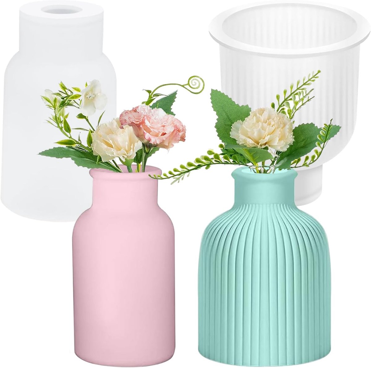 Silicone Molen Vaas - Flexibel en Duurzaam - Set van 2 Stuks - Ideaal voor Creatieve DIY Projecten - ShopVlot