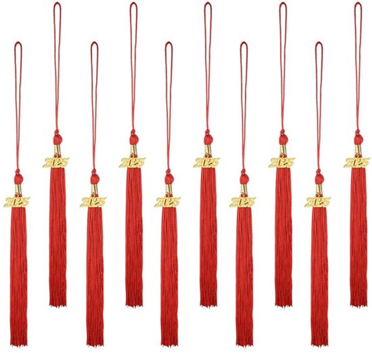 Kwastjes 10 Stuks - Polyester - Auto-Kwasthangers - Sieraden Maken - Bladwijzers - Doe-Het-Zelf Handwerk - 23 cm Lengte - Afstudeeraccessoires