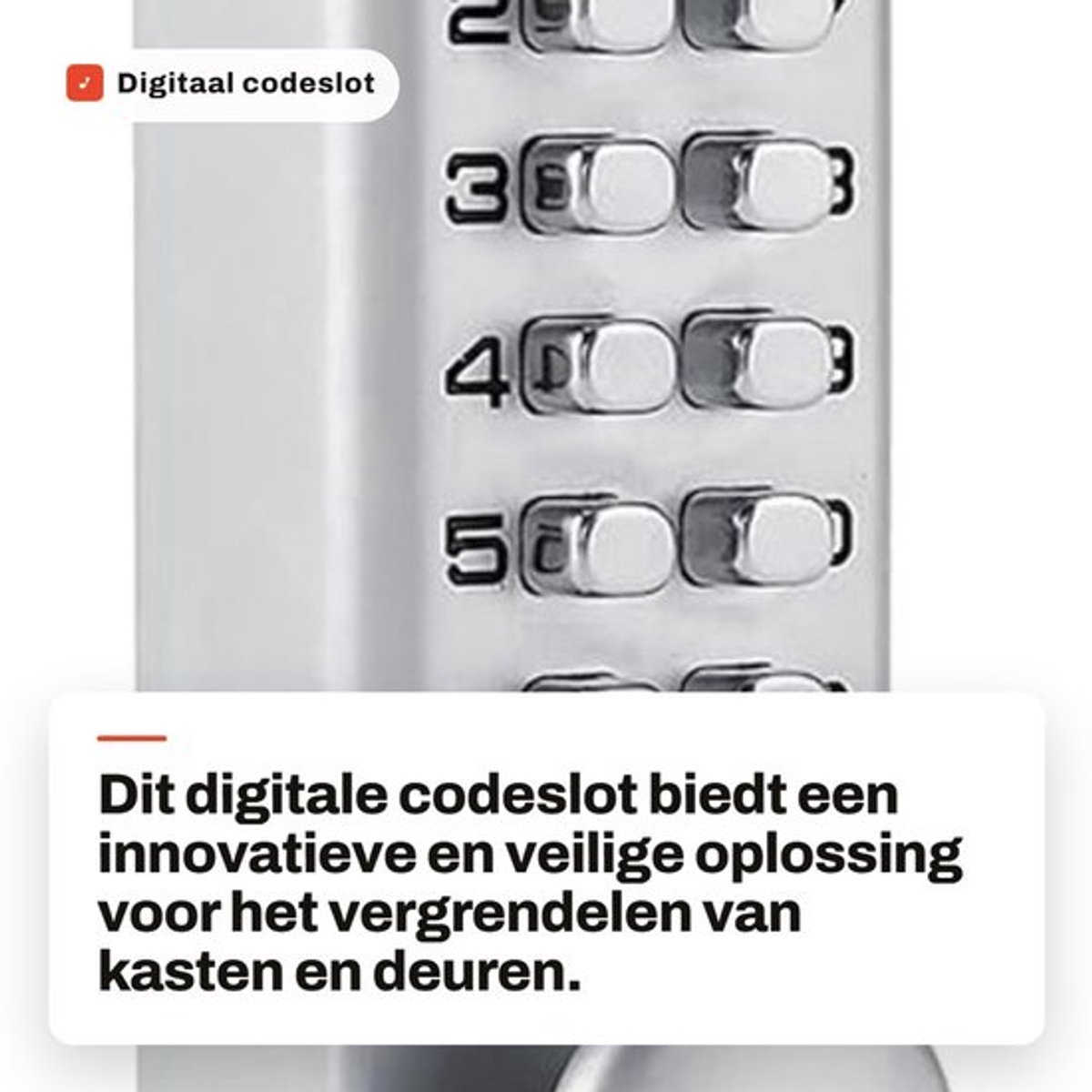 Codeslot Digitale Beveiliging - Meubelslot - 1-11-Cijferige Combinatie - Insteekvergrendeling - Geschikt voor Binnendeuren - Eenvoudige Installatie