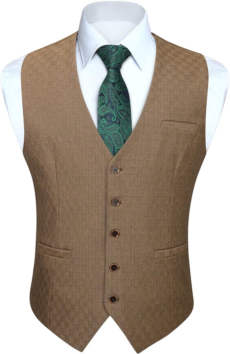 Herenkostuum trouwformaat XS-4XL - klassiek katoen - mouwloos - perfect voor feesten - ShopVlot