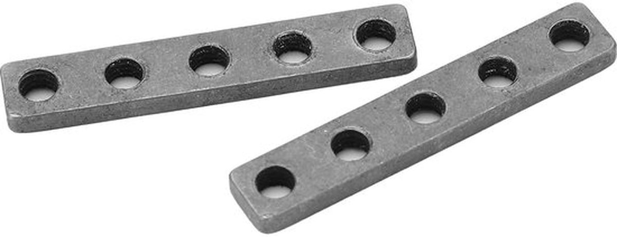 Schroefdraadplaat Roestvrij staal - Bevestigingsplaatje - M4 X 0,7mm Schroefgat - Positionering - 39 x 7 x 3 mm - Handig voor DIY-enthousiasten - Bevestigingsplaat
