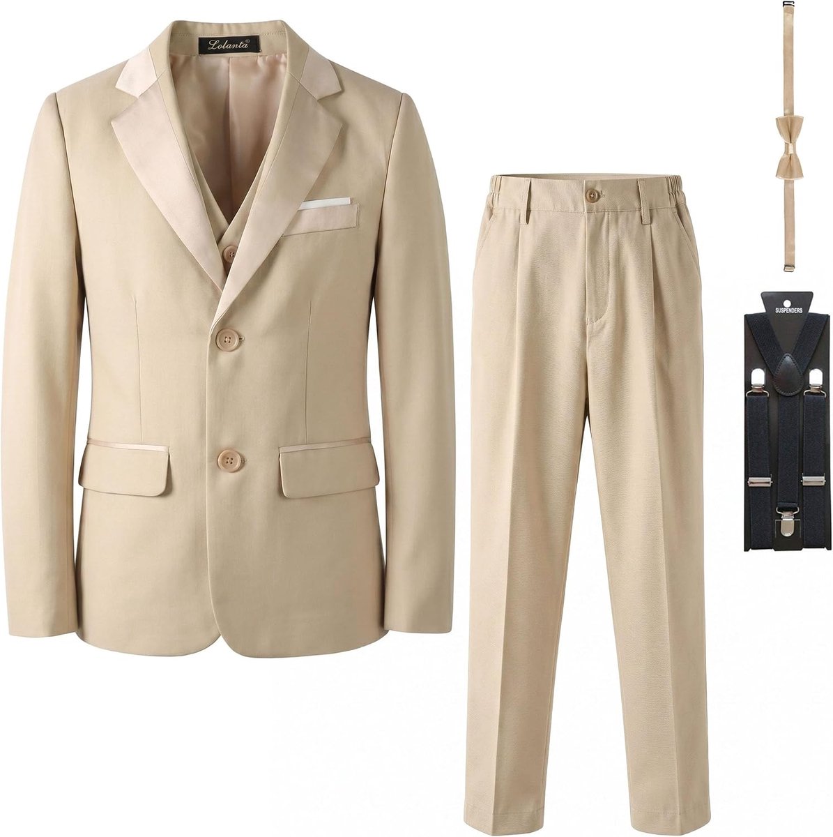 Jongens tuxedo 5-delig blauw - trouwpak jongens 104-170 - feestelijk kostuum - perfect voor bruiloften - ShopVlot