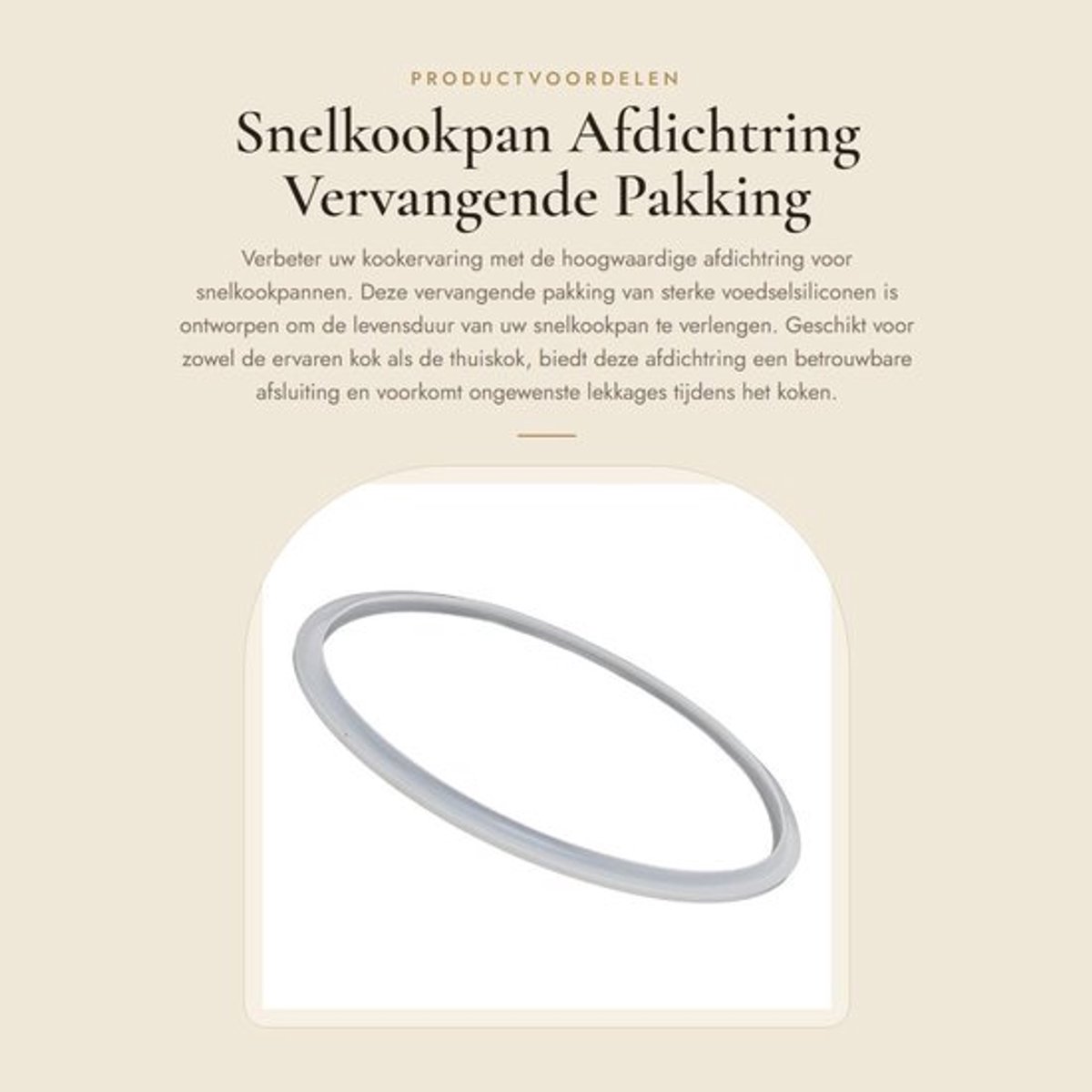 Afdichtring Vervangend Accessoire - Siliconen O-ring - Duurzaam - Voedselsiliconen - Gemakkelijk te Reinigen - 22 cm - Snelkookpan
