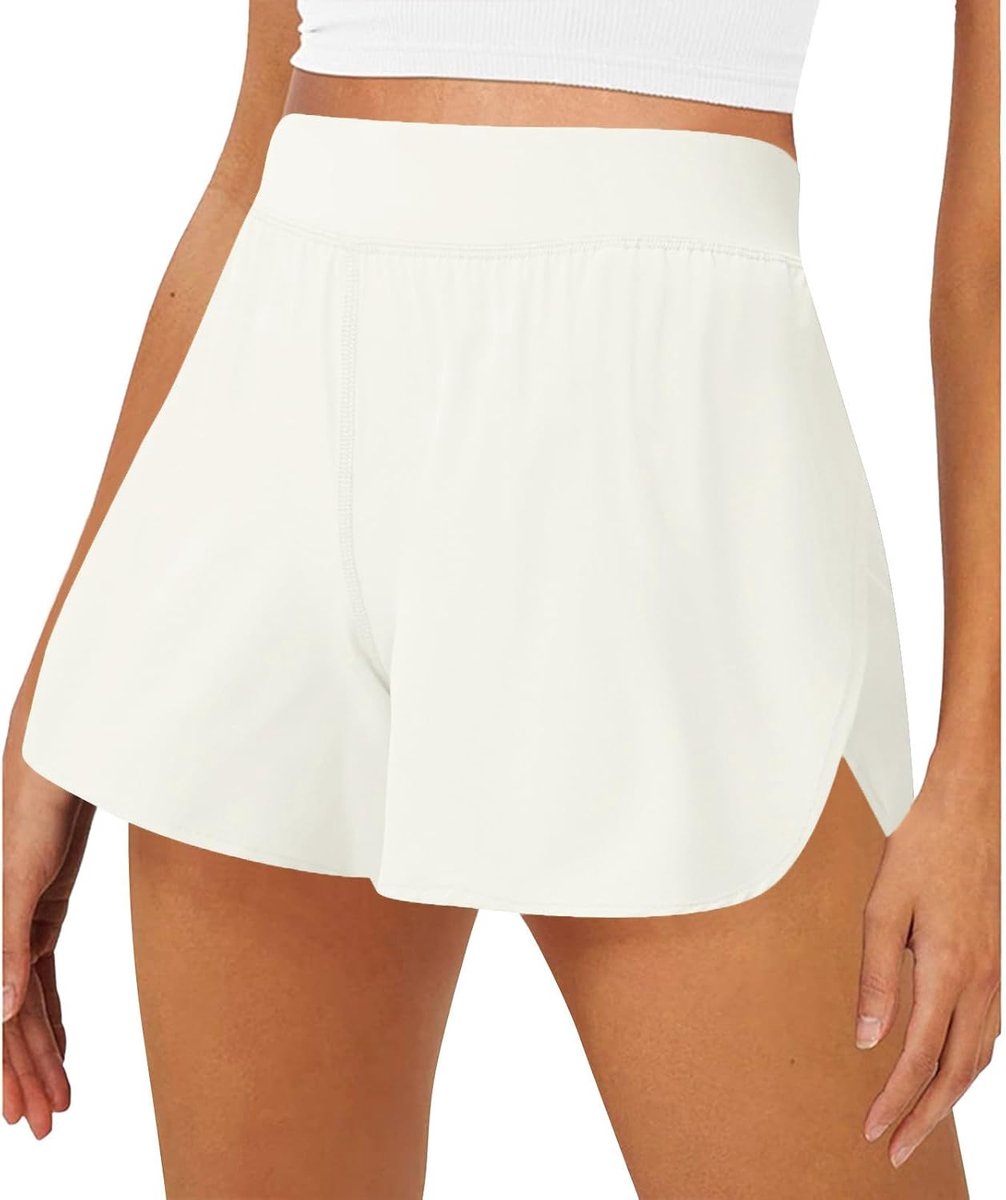 Sportshorts dames 2-in-1 - rockstijl - ademend - perfect voor hardlopen - ShopVlot