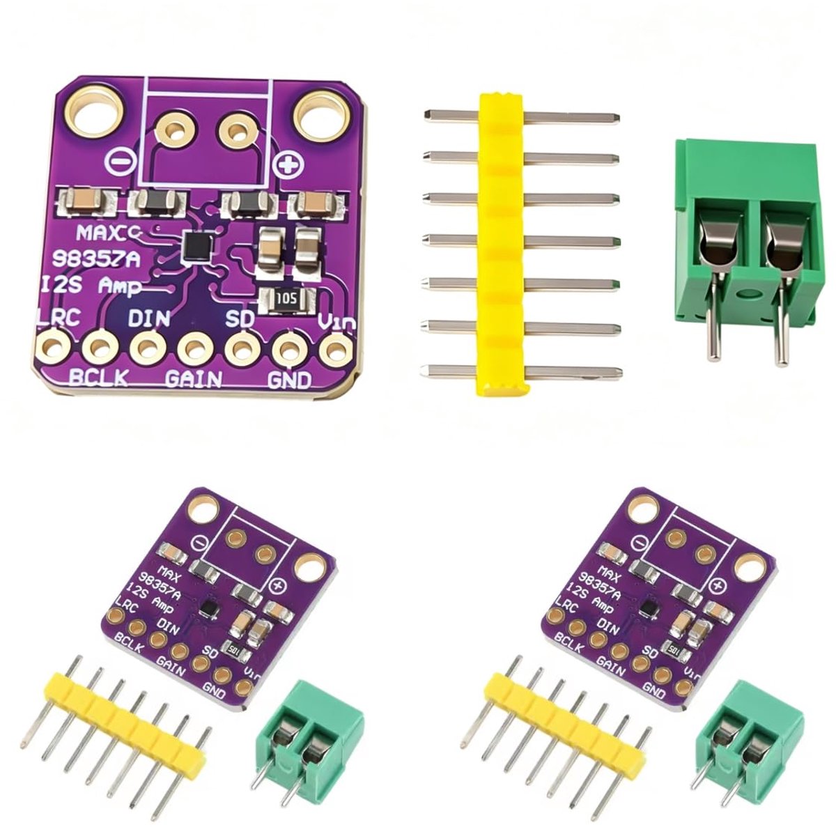 MAX98357 I2S 3W klasse D versterkerbord poort decoderingsmodule filterloze geluidsplatines versterkermodule vervanging - ShopVlot