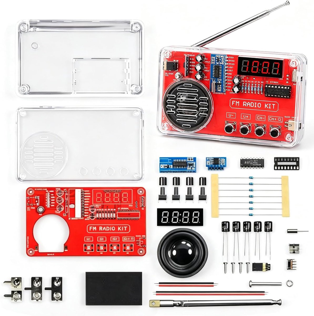 Solderen DIY elektronische kits digitale radio, solderen praktijk kit, DIY FM-radio solderen bouwpakket, solderen - ShopVlot