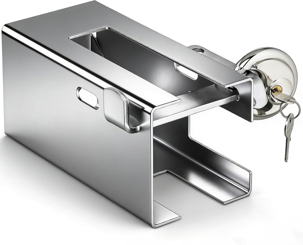 Heavy Duty trekhaakslot, aanhangwagen rond slot, anti-wrikken, anti-snijden, en anti-diefstal voor aanhangwagens en - ShopVlot