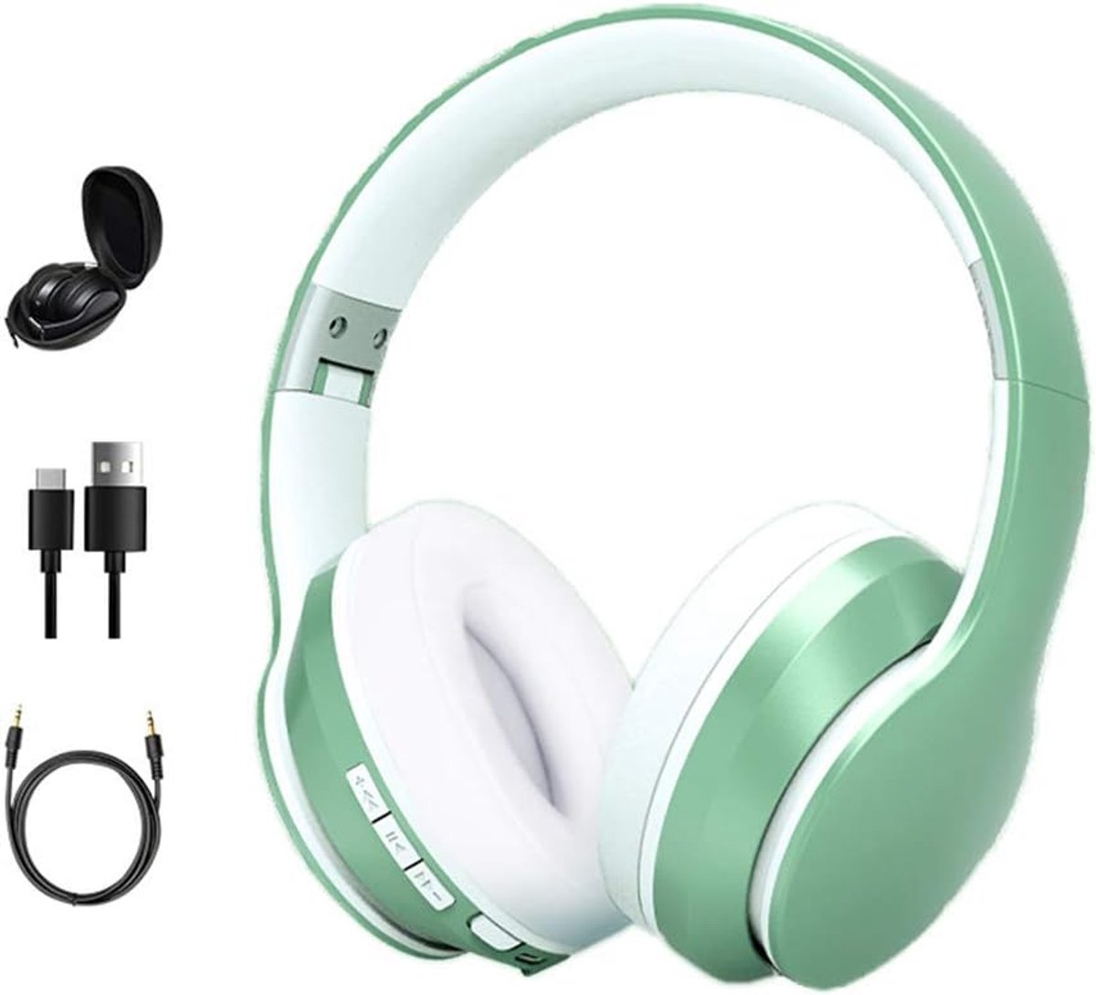 Noise cancelling headphones with microphone bluetooth headphones deep bass wireless headphones comfortable protein ear - ShopVlot