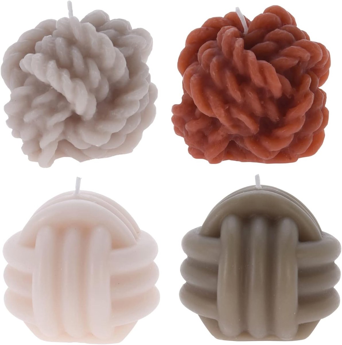 Bubble Candles Set of 4 in 4 Colours - Durable Decorative Candles, 7 x 7 x 7 cm - ShopVlot