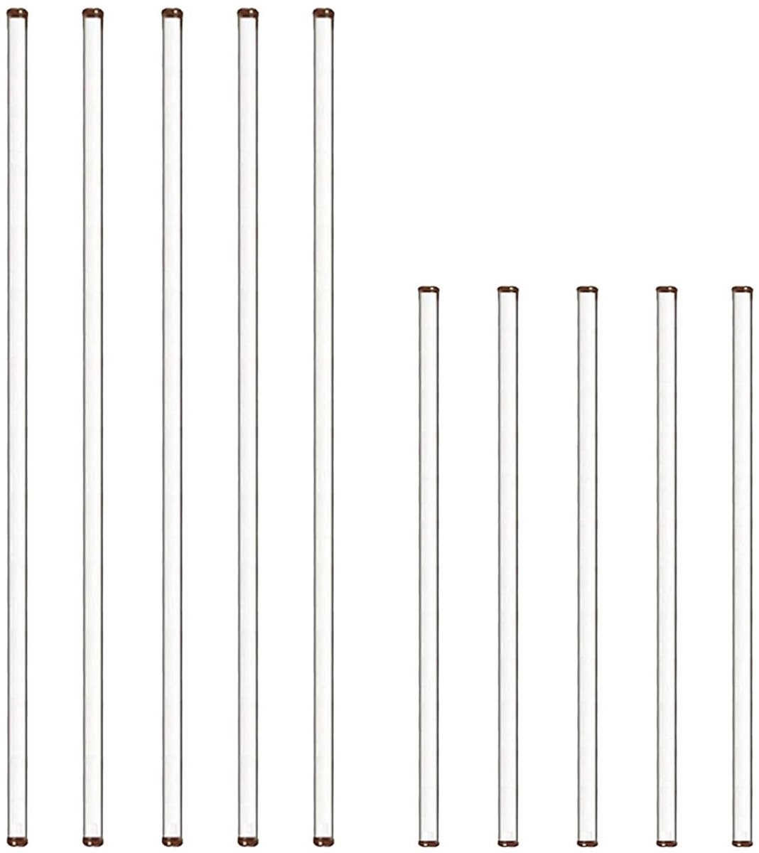 10pcs stirrer rods, glass stirrer cap laboratory stirrer rod glass rods 5pcs 30cm and 5pcs 20cm double-sided usable - ShopVlot