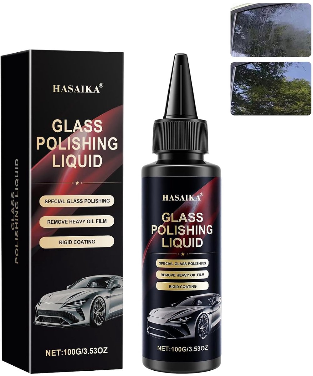 Glass Polish for Car Scratches, Removes Water Stains and Grease Stains for Coating/Staining (100g) - ShopVlot