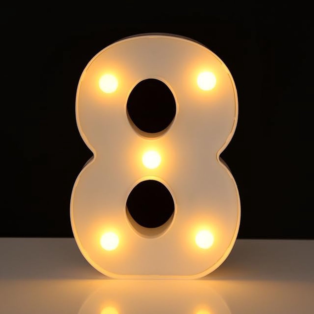 Luminous Number 8-22 cm - White - LED - ShopVlot