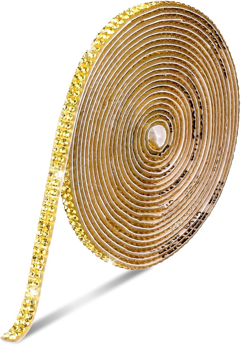 3 yards Glitter Rhinestones Self Adhesive Gold Rhinestone Ribbons Gold Rhinestones Rhinestones Rhinestones Diamond - ShopVlot
