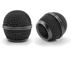 Musiin Microphone Grid Replacement Metal Heads, Enjoy Double The Superior Sound Quality (Black 2-Pack) - ShopVlot