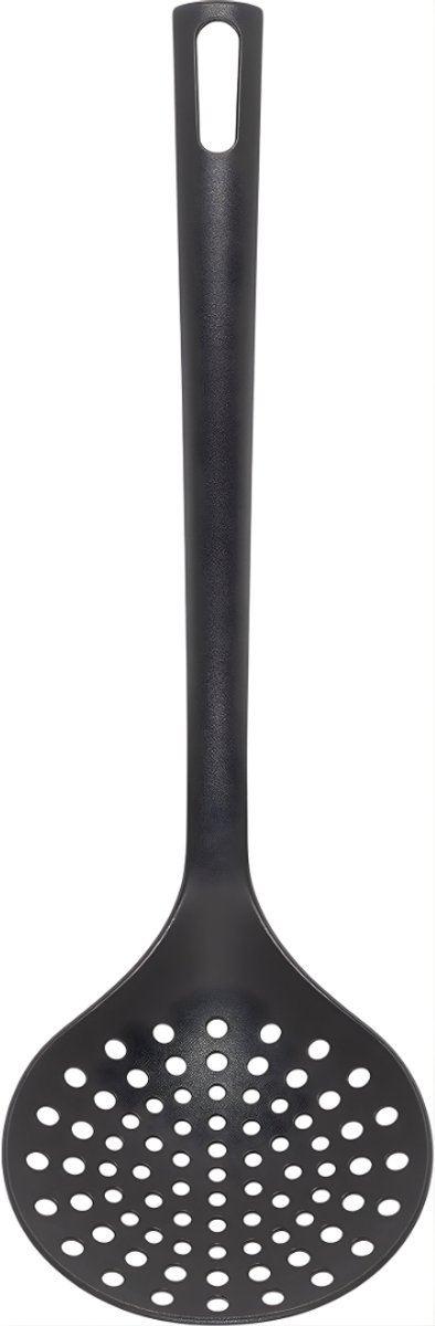 Ploutos® Spatel - Zeef - Schuimspaan - Zwart - 33cm x 9cm x 6cm