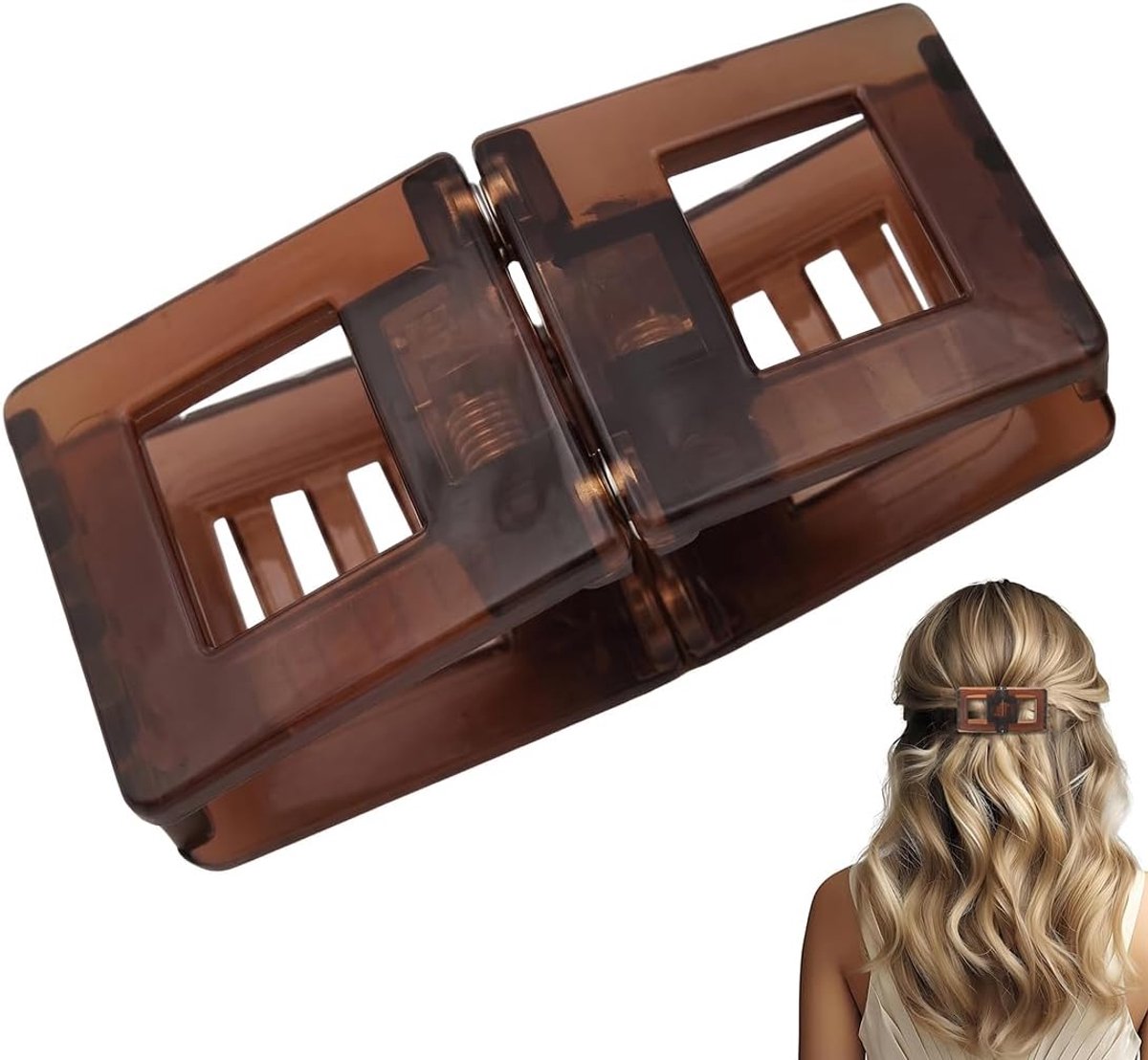 Bruine Magnetische Haarclips,Naadloos Elegant Ontwerp,Licht Comfortabel Model,Geschikt voor - ShopVlot