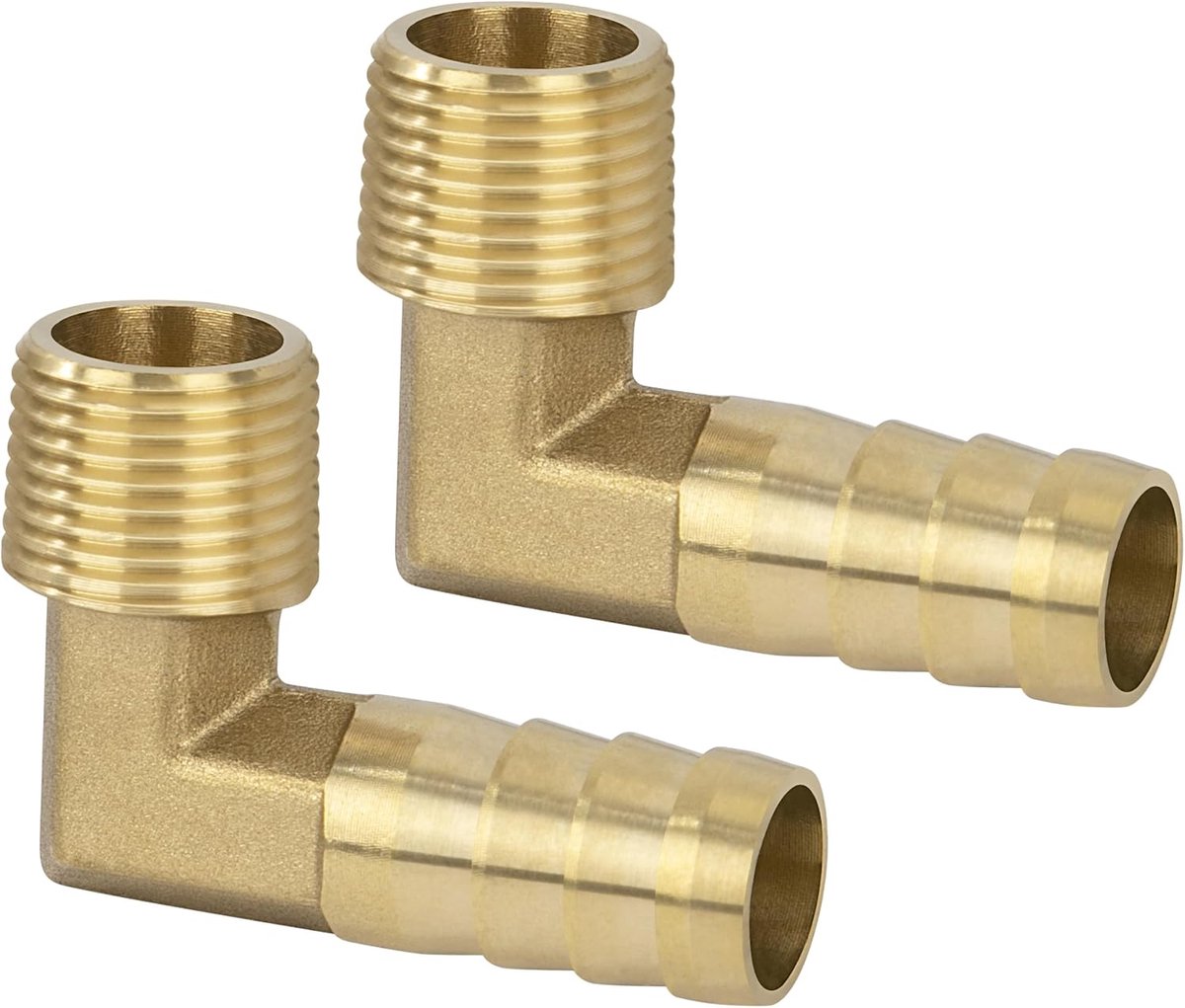 Hoekfitting 90 graden 13mm - Messing - Voor stevige verbindingen - Ideaal voor buisverbindingen - ShopVlot