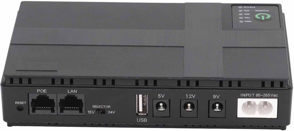 Batterijbackup 10400mAh met USB-uitgang voor router, modem, camera en smartphone, ideaal voor noodstroom en energieoplossingen