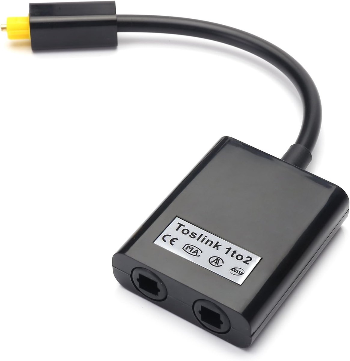 Optische audio splitter 1 in 2 uit - Toslink digitaal - zwart - verbind meerdere apparaten - ShopVlot