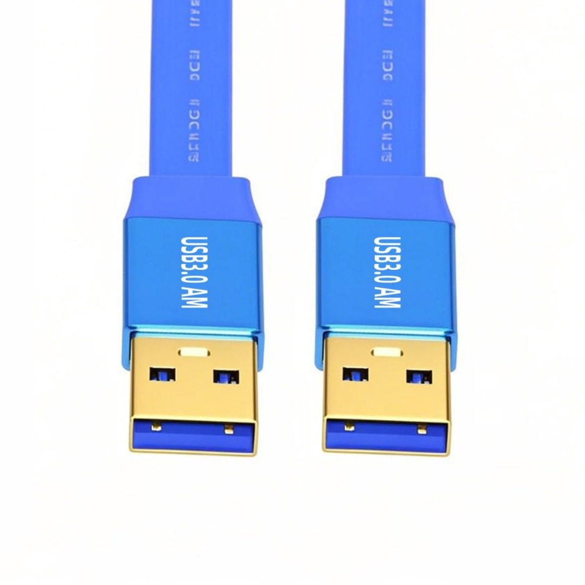 USB 3.0 platte kabel 0,3 m - stekker naar stekker - ultradun en flexibel - ideaal voor ruimtebesparing - ShopVlot