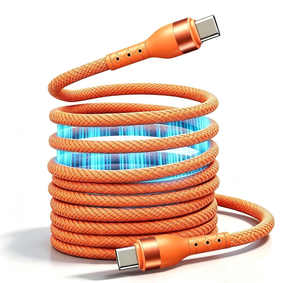 Oplaadkabel USB C 2 m - Magnetisch - Knoopvrij - Ideaal voor auto en kantoor - ShopVlot