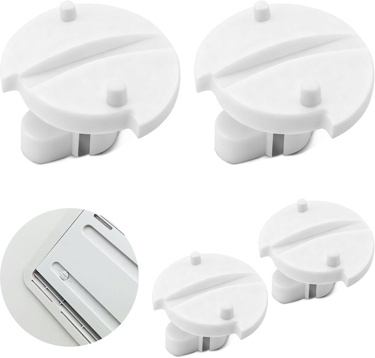 Ventclip voor Dometic ventilatierooster koelkast - 4 stuks wit - vervangingsclips - voor winterbescherming - ShopVlot