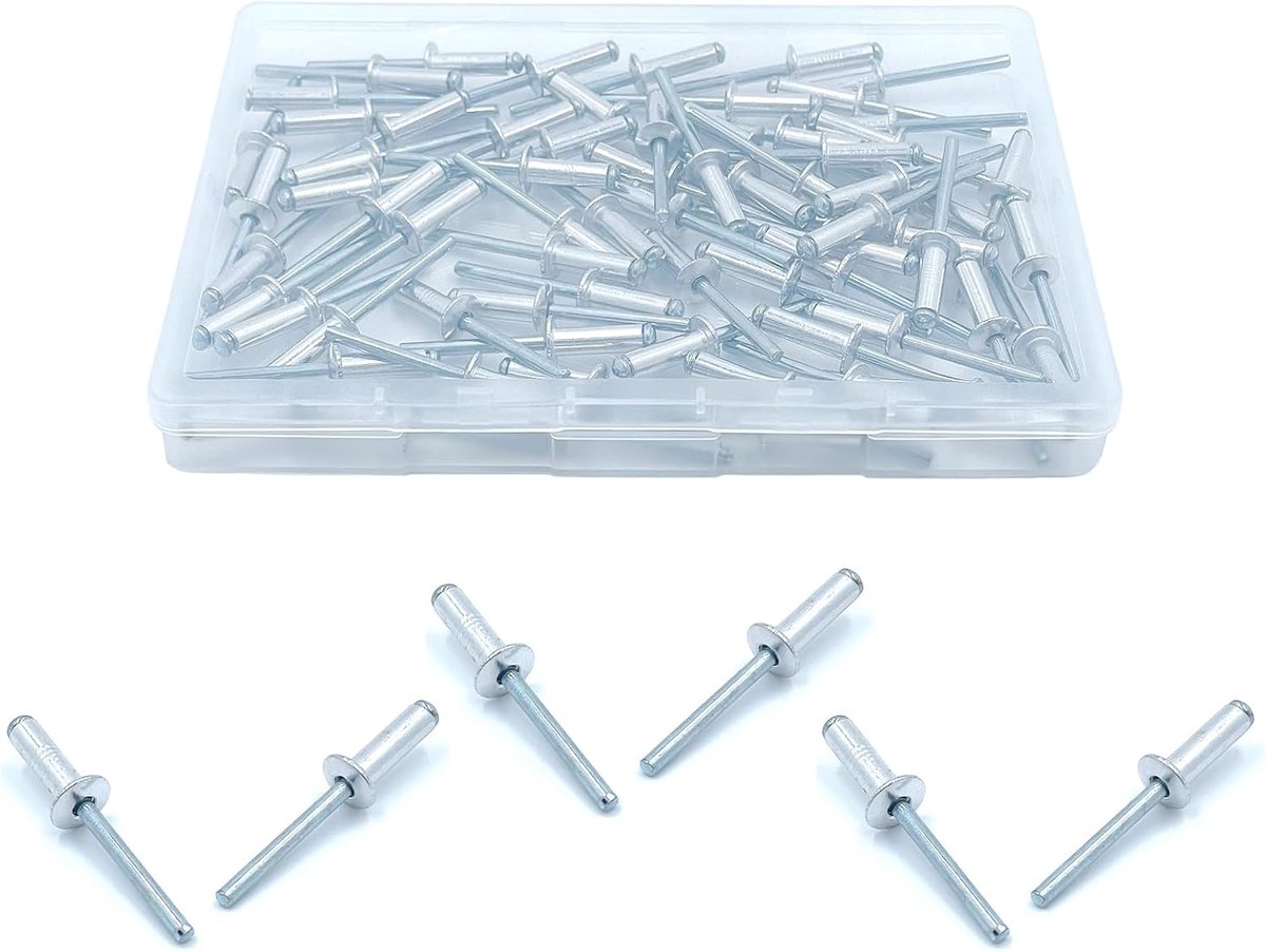 Aluminium Blind Rivets 4.8 x 16 mm - Grote Flens Popnagels - Voor voertuigen en meubels - 60 stuks - ShopVlot