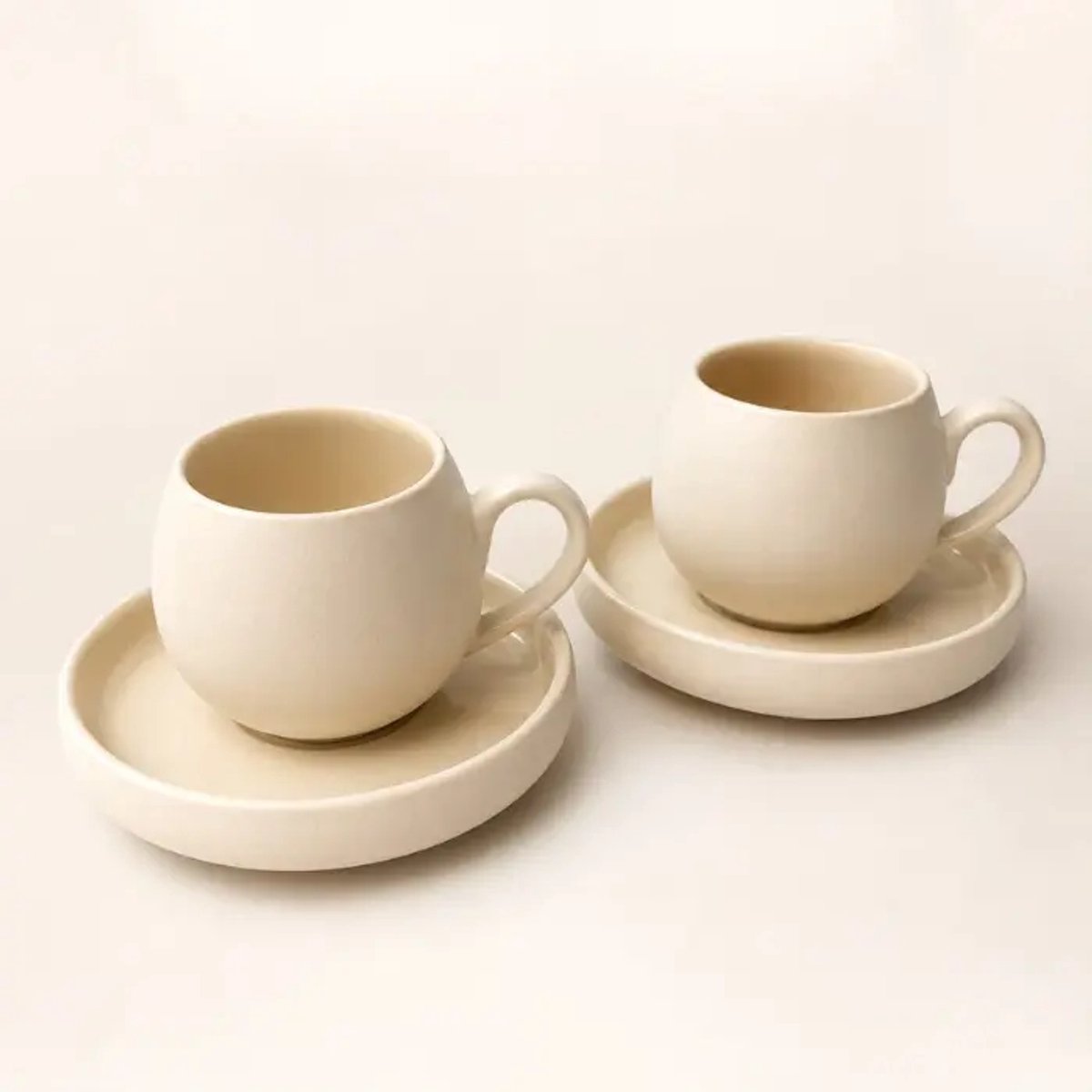 Nordic espressokopjesset 110 ml 12-delig wit/beige magnetron vaatwasserbestendig