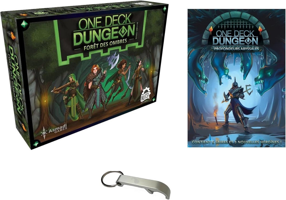 Set One Deck Dungeon Shadow Forest + Depth Extension Aby Rooms + 1 Blumie Bottle Opener - ShopVlot