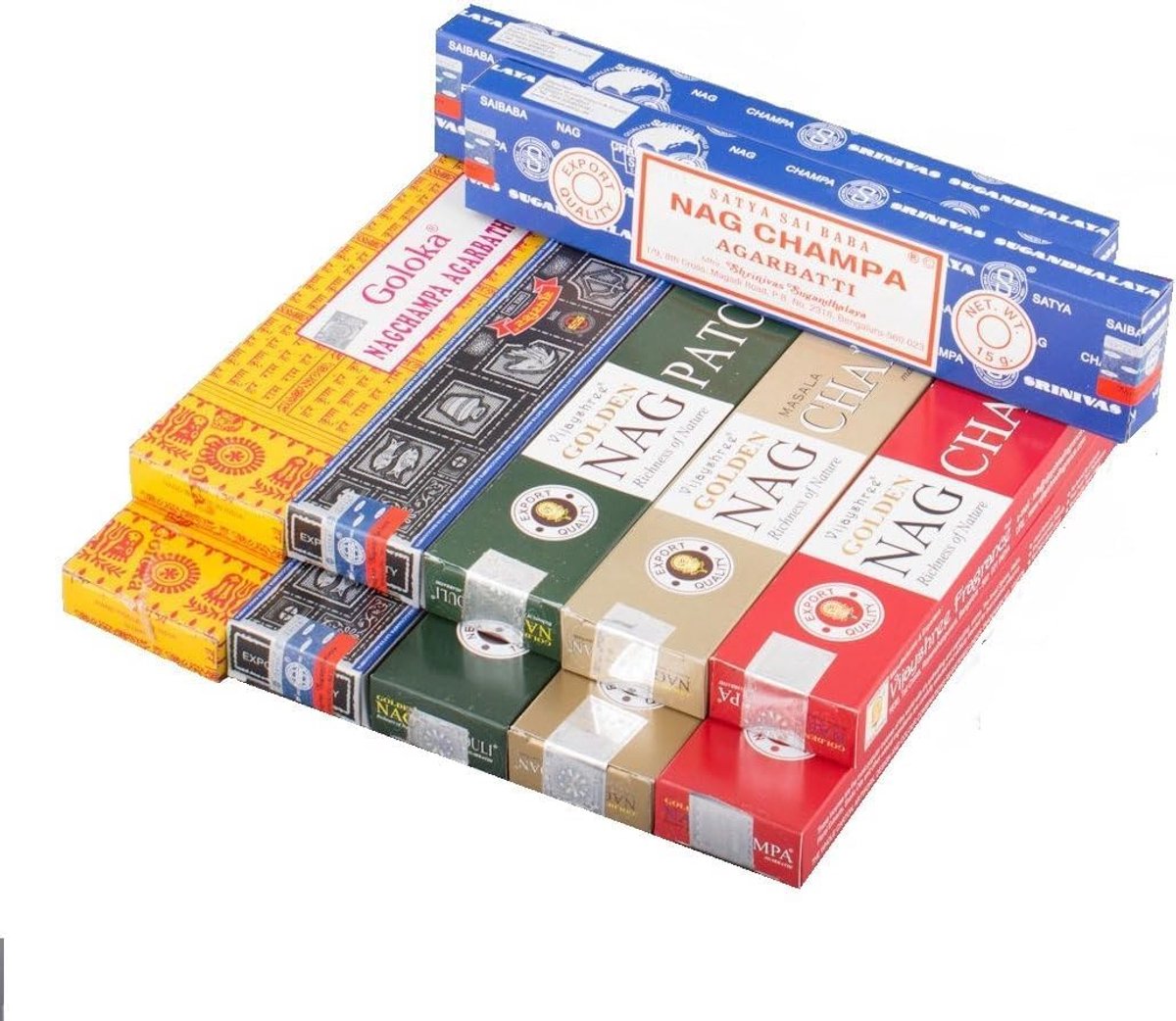 NALE. Assortment of incense sticks (Surtido Satya, Goloka and Golden) - ShopVlot