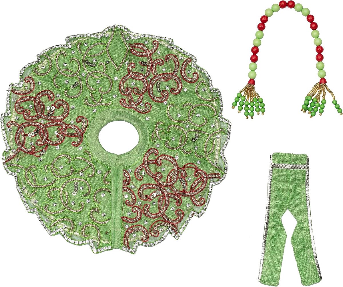 Designer Cloth for God Lord Krishan Ladu Laddu Gopal Kanaiya Ball Krishna Clothing Poshak Vastra for Small Metal Idol - ShopVlot