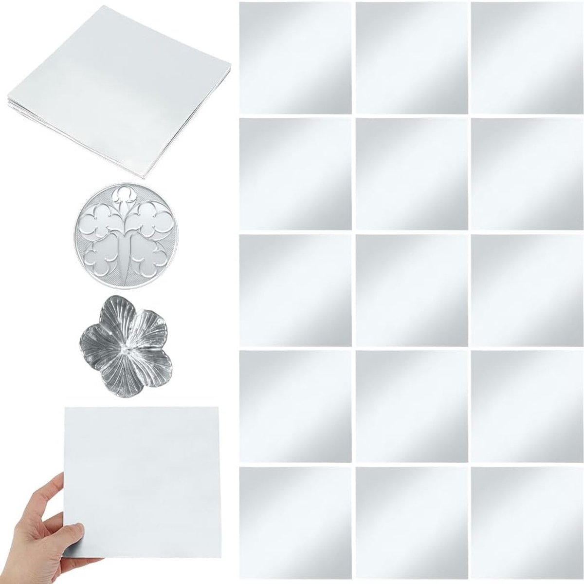 ORIGACH 200 stuks zilveren embossing folie vellen ambacht, aluminium metalen ambachten doe-het-zelf folie, 0,07 mm - ShopVlot