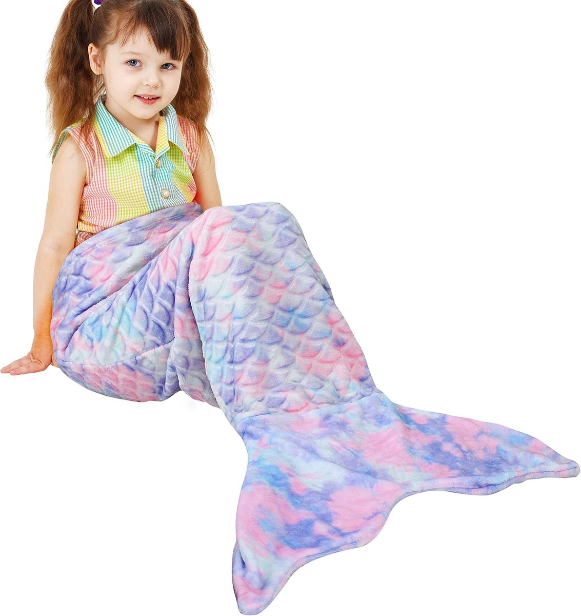 Mermaid Tail Blanket, Soft Warm Plush Fleece Sleeping Bag Snuggle Cloth for Teens, Dreamy Mermaid - ShopVlot