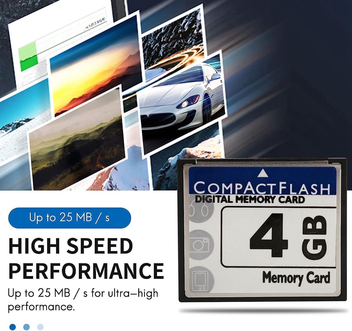Professional 4Gb Compact Flash Memory Card (Whiteandblue) - ShopVlot