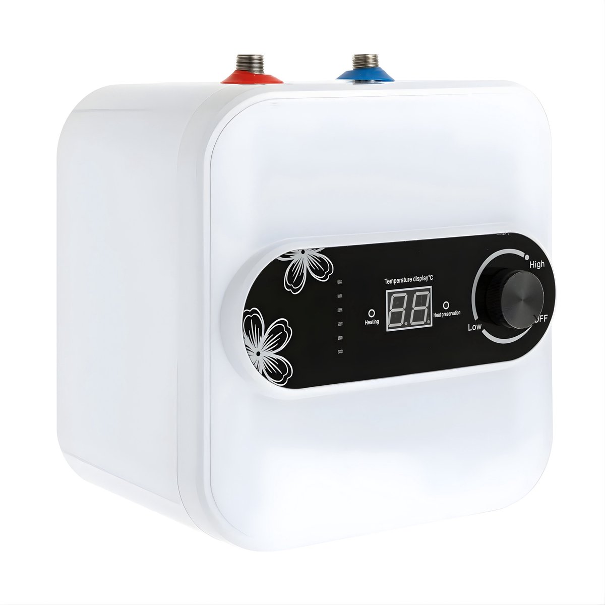 8L Elektrische Boiler 220V – Onderbouw Waterverwarmer met Veiligheidsventiel – Compacte Warmwater Boiler voor Keuken – Wit