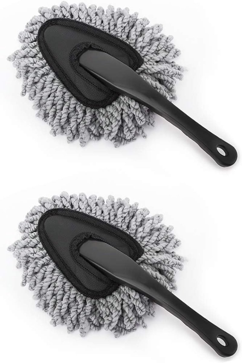Auto Duster, 2 Pack Super Soft Microfiber Dash Duster Detail Borstel Set Interieur Exterieur Reiniging Afstoffen en - ShopVlot