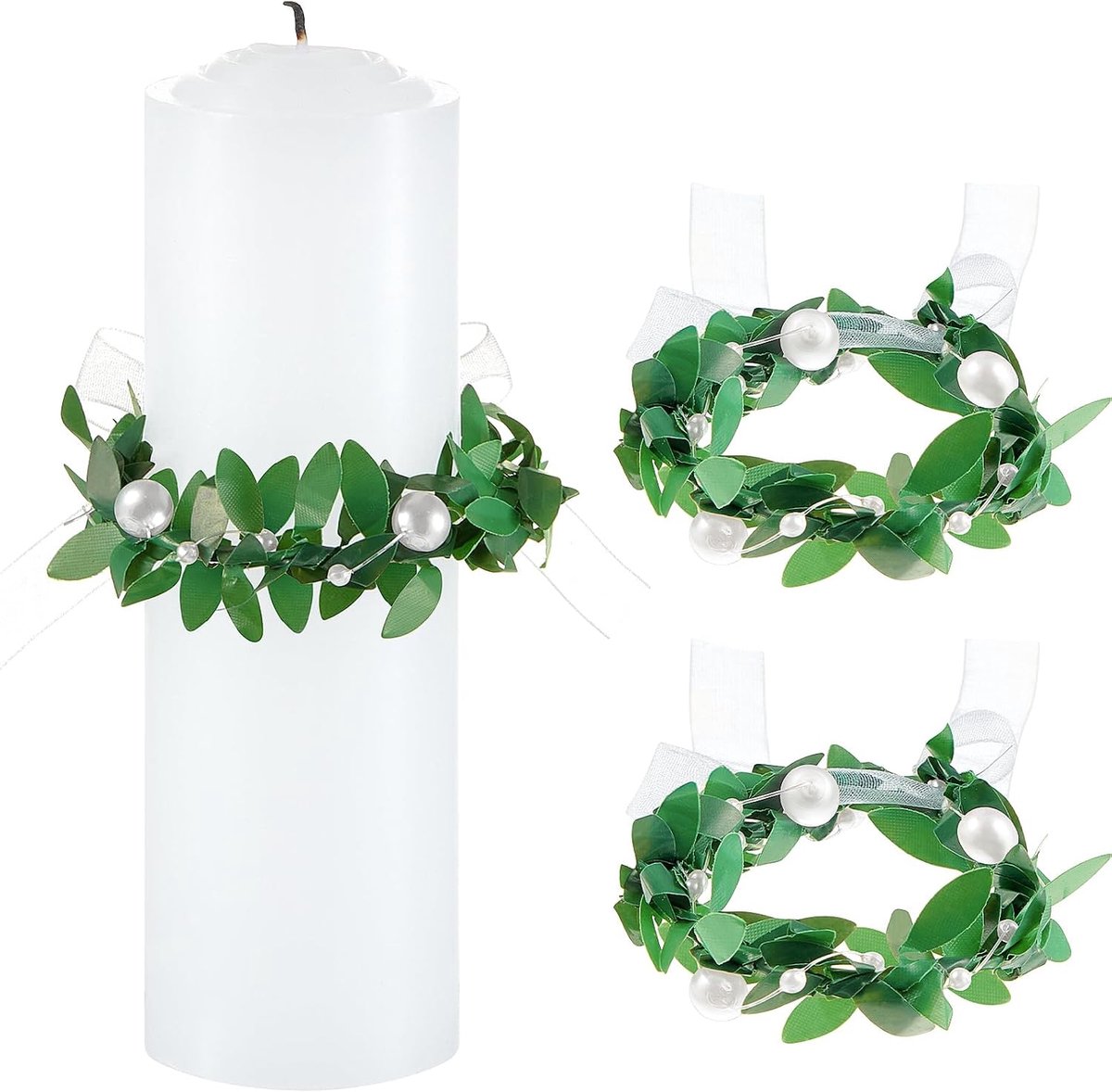 Cindeer 2 Small Candle Garlands for Decorative Candles, Drip Collector for Candles Diameter 4-5 cm, for Communion - ShopVlot