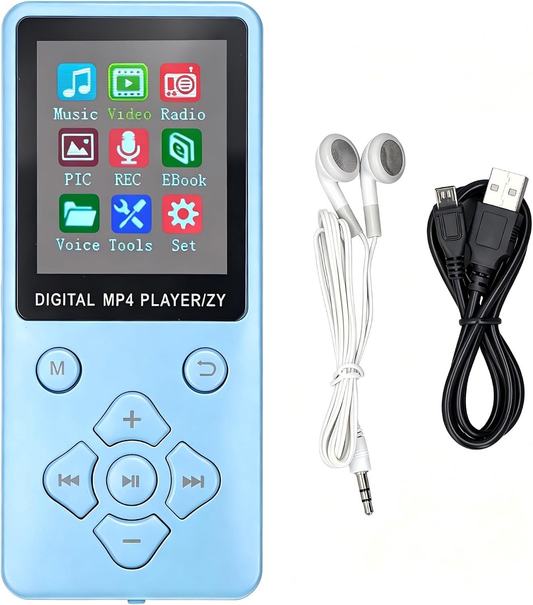 MP3 Player MP4 Player, HiFi Lossless Music Player with Bluetooth 5.0, 1.8 Inch Color Screen Portable Video Music - ShopVlot