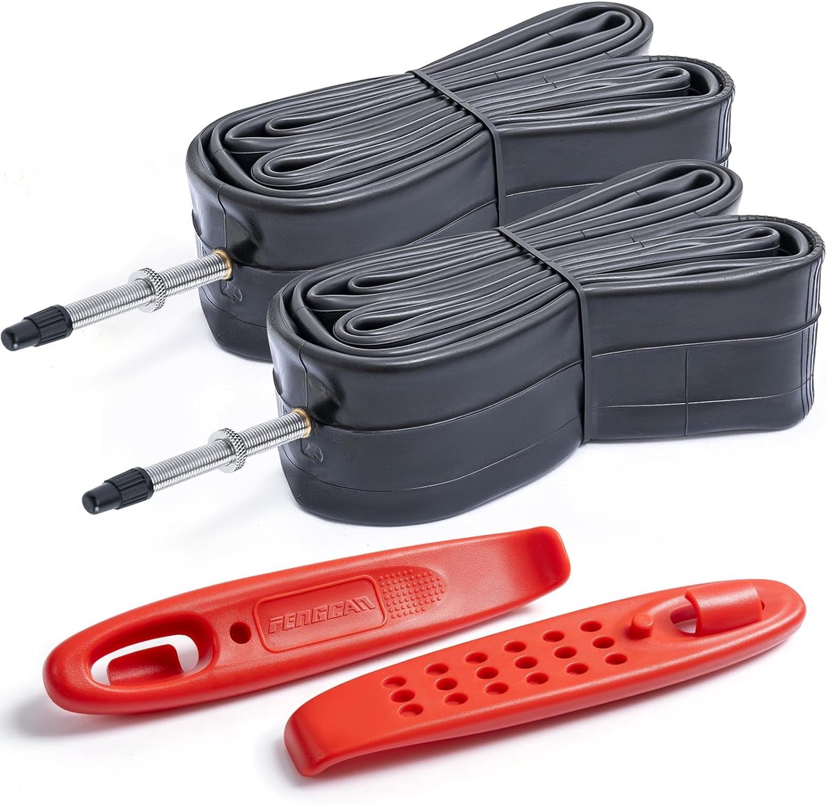 700X18/25C fietsbinnenband, compatibel met 700 x 18C, 700 x 23C, 700 x 25C slangen, 28 inch slangen FV60 mm - ShopVlot