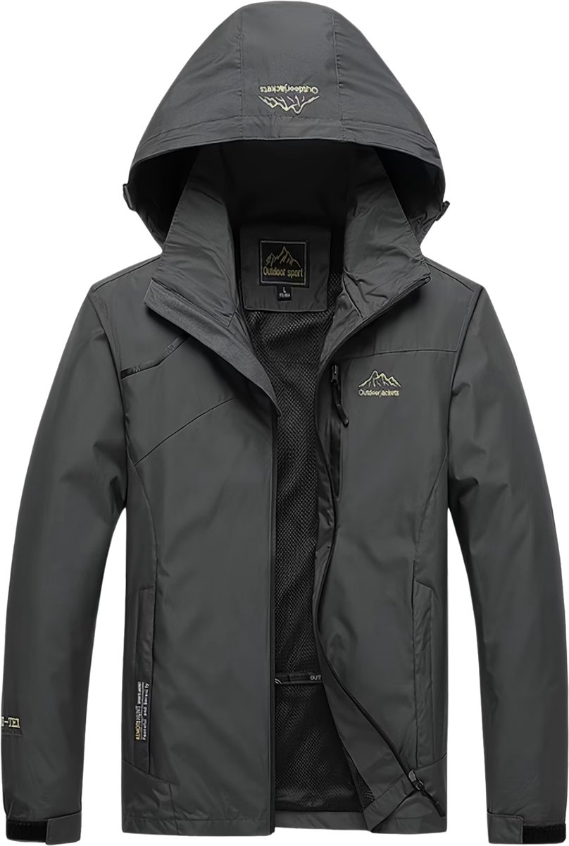 Currero Zomerjas Heren Tussenjas Zomerjack Volwassenen Windjack Windbreaker Outdoor Grijs