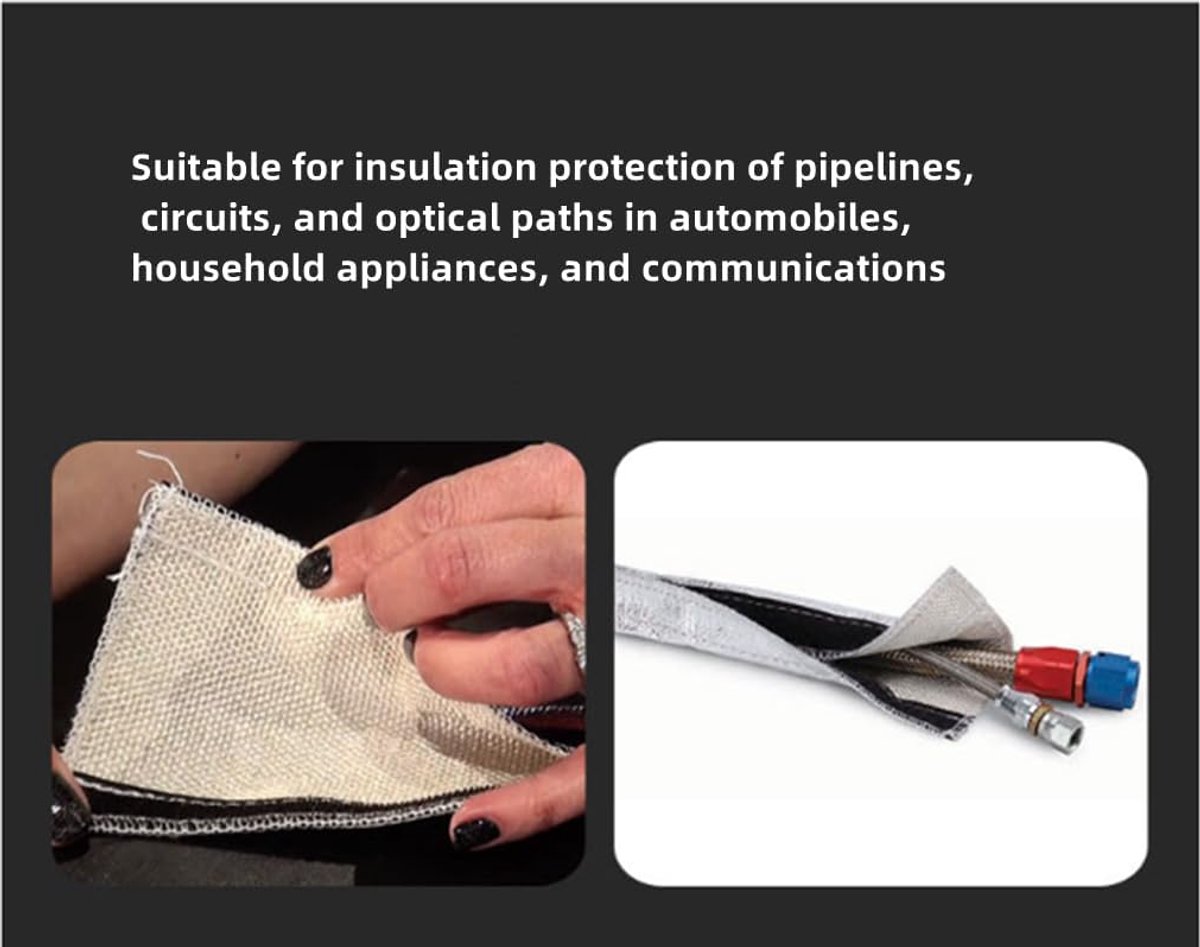 1m Metallic Insulation Heat Shield Cable Hose Screen Cover, Heat Resistant Aluminum Sleeve, Insulation Wire Tube Cover - ShopVlot