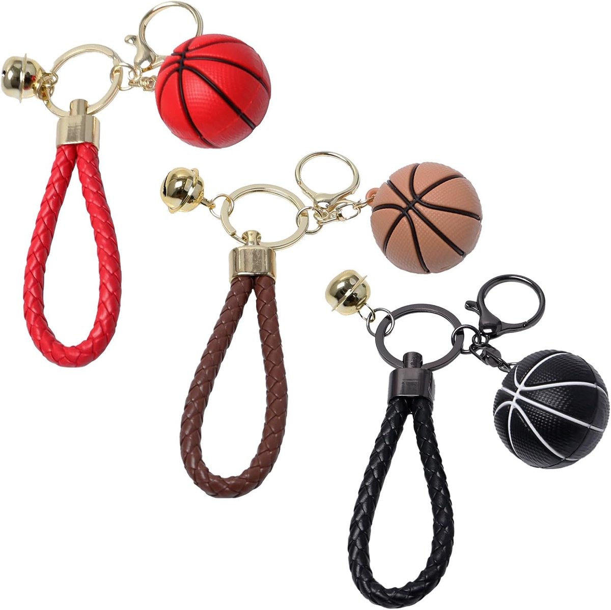 3 Pièces Keychains Basketball Keychain Basketball Gadget Keychain Children Basketball for Pocket Gifts Party Sport - ShopVlot