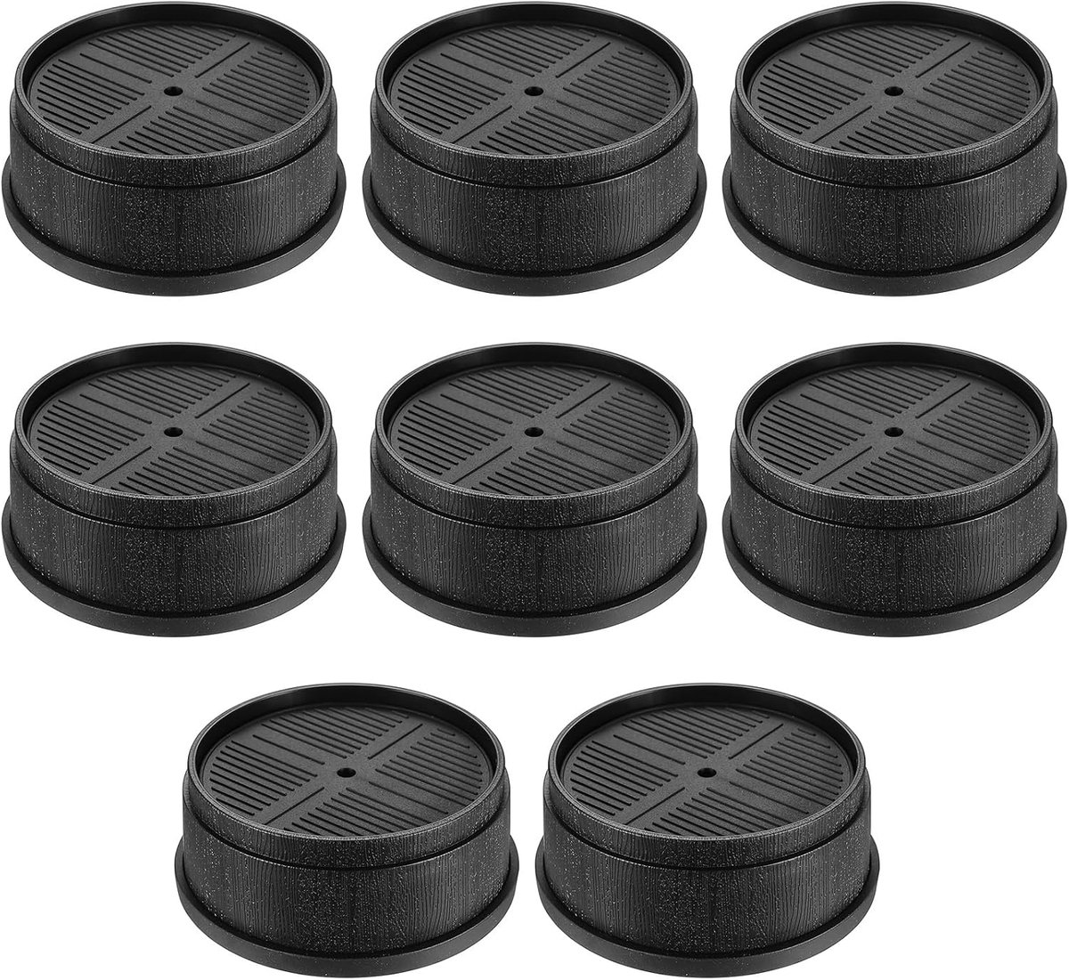 Adjustable Furniture Riser Set of 8 Bed Riser Heavy Duty Non Slip Rubber Table Leg Extenders Stackable Washing Machine - ShopVlot