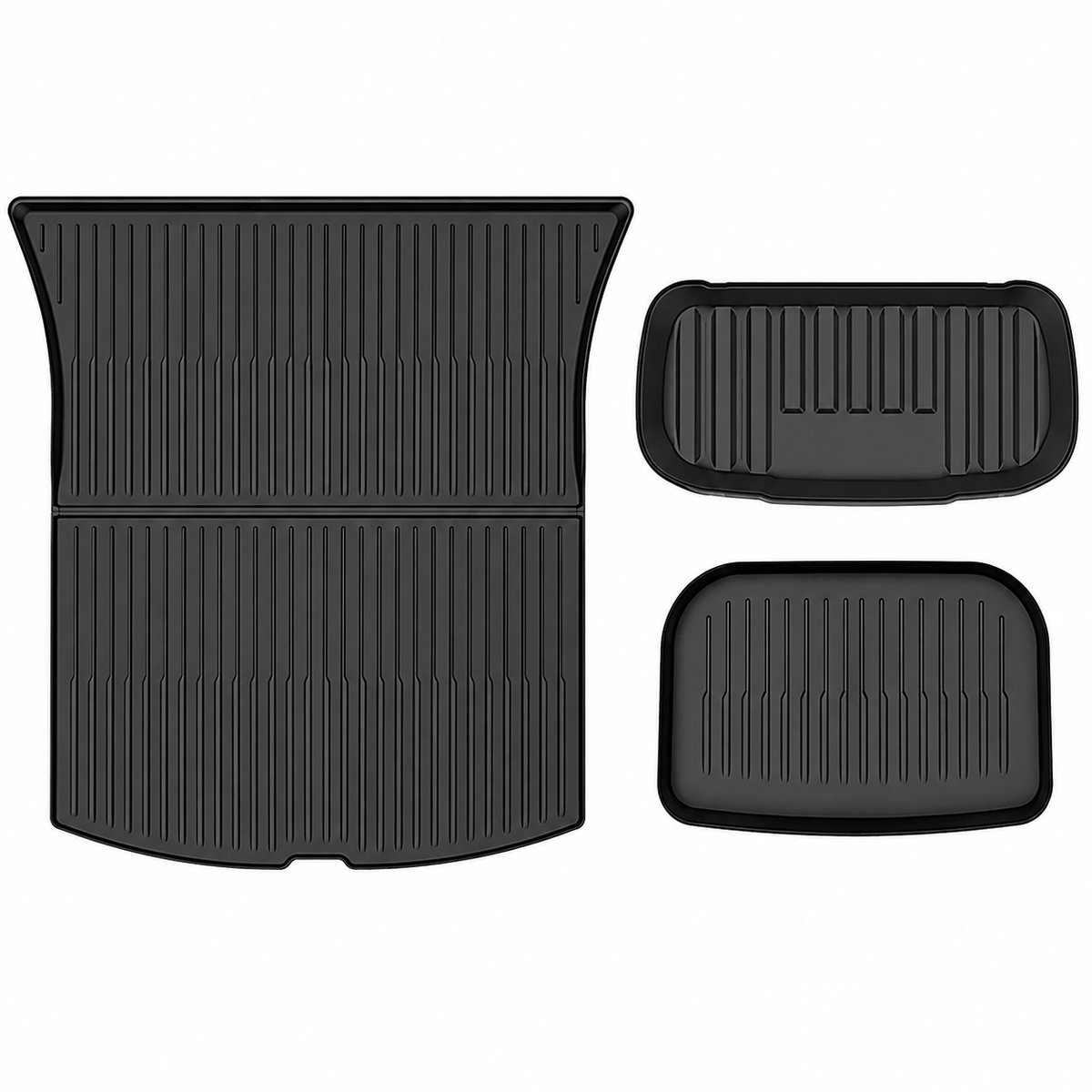 Tesla Model Y Juniper Standard RWD Kofferbakmat Set – Trunk, Subtrunk & Frunk – Ecoline