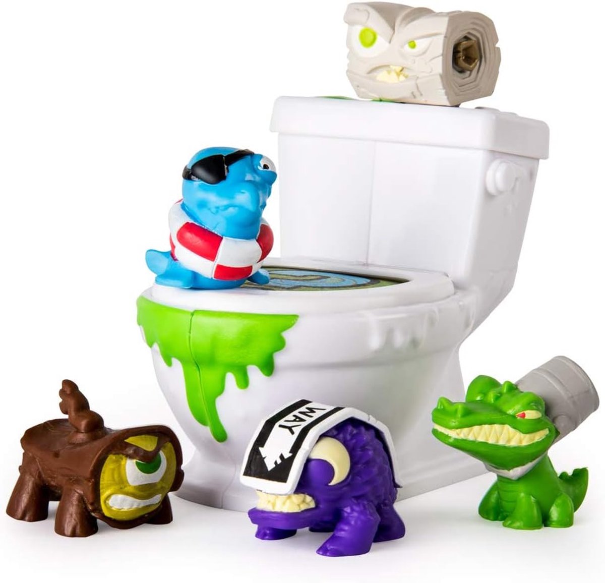 Flushies 5 pack - grappige monsters - willekeurige motieven - verzamelbare actiefiguren - ShopVlot